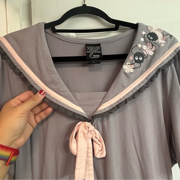 Studio Ghibli Spirited Away Cherry Blossoms Sailor Dress Plus Size 2X, EUC - Picture 4 of 17